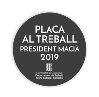 Placa al Trabajo - Presidente Macià 2019 - Generalitat de Catalunya